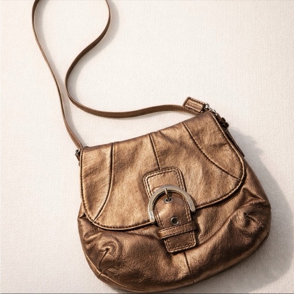 Coach Handbags - Coach Soho shoulder bag bronze metallic leather purse